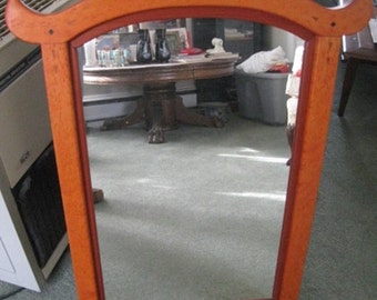 30% OFF - Gorgeous Artist Crafted Birds Eye Maple & Cherry Mirror with Decorative Inlay **FREE U.S. SHIPPING**