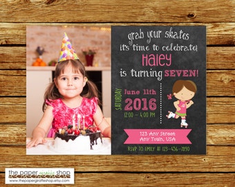 Roller Skating Invitation | Roller Skating Birthday Party | Roller Skating Party | Roller Skate Birthday Invites | Roller Skating Invitation