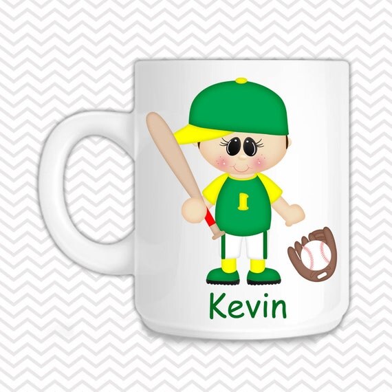 Baseball Kids Mug Personalized Baseball Mug Customized Mug