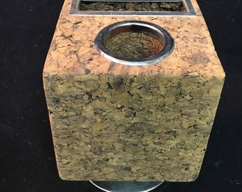 Mid-Century Modern Cork Pencil Holder