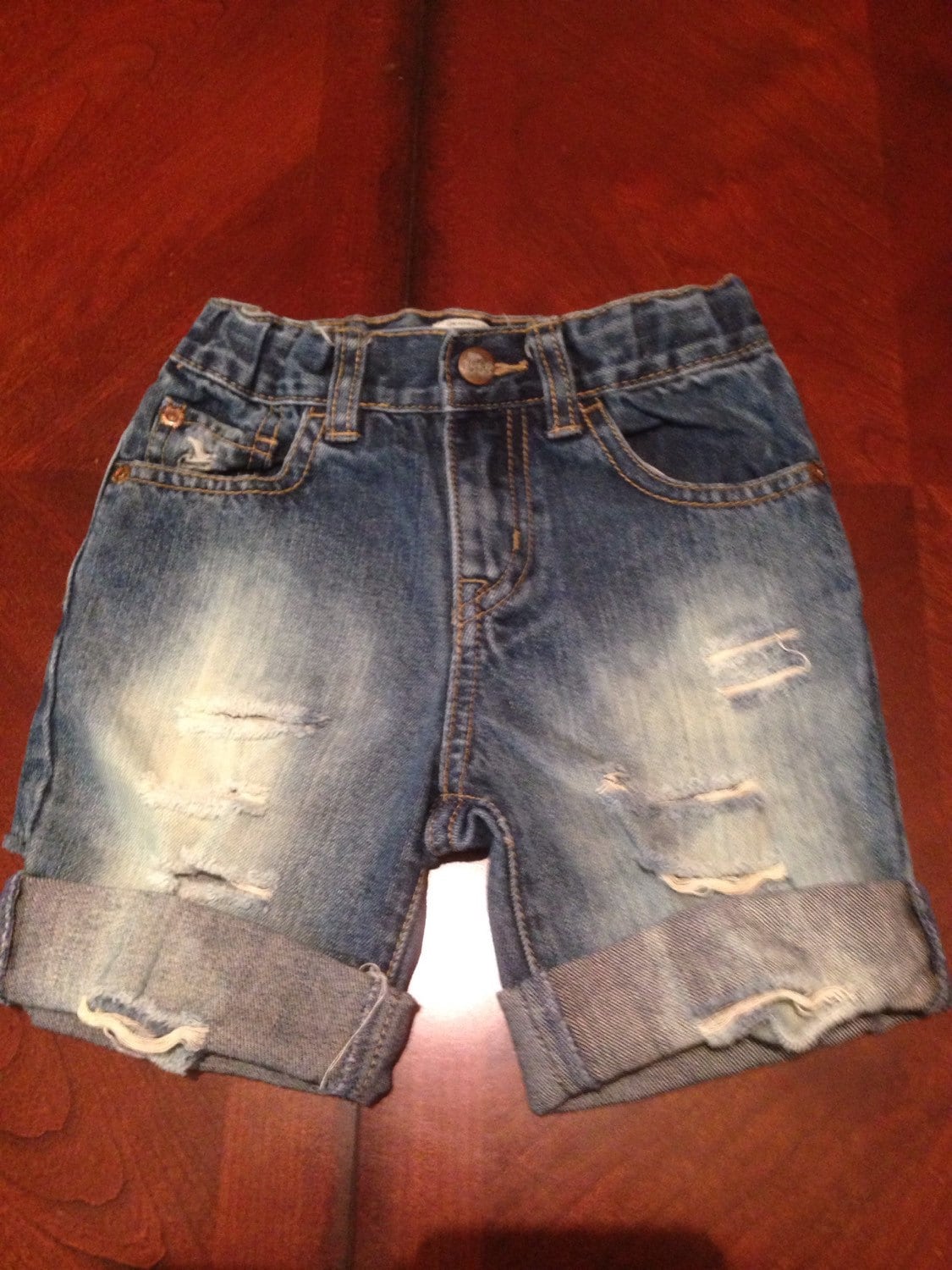 distressed boys jean shorts 3T by GlitterLovers on Etsy