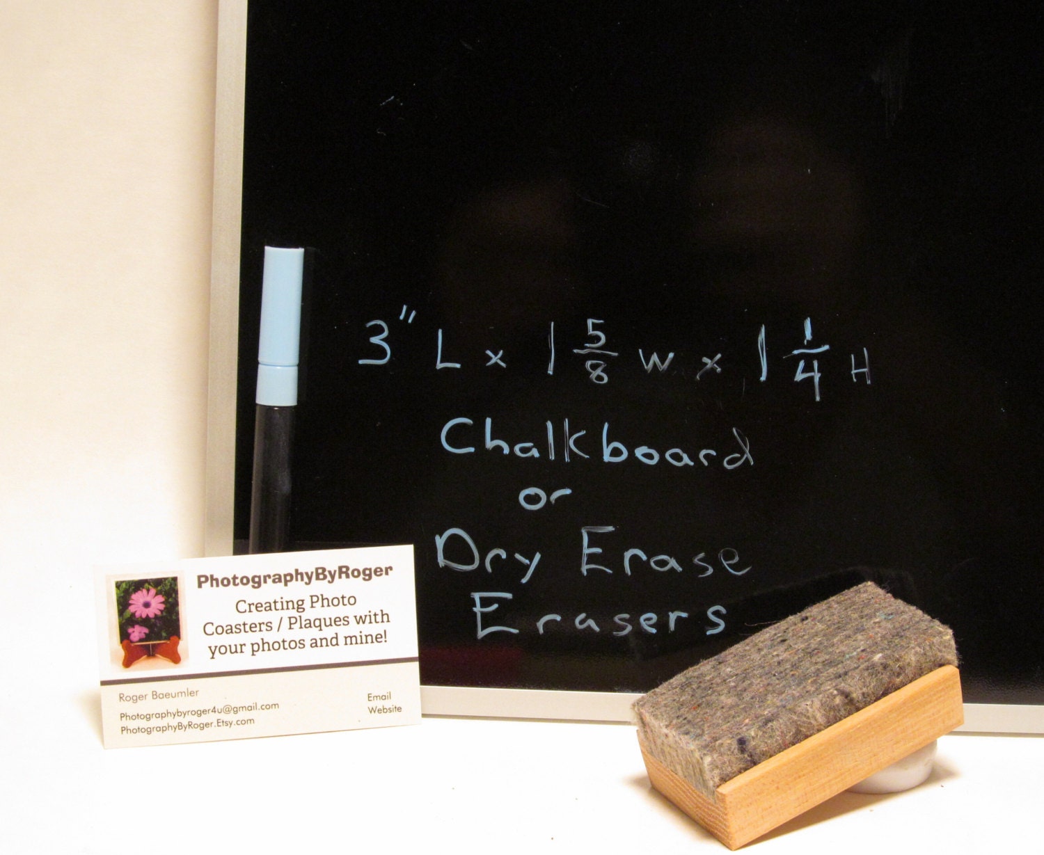 Medium Chalkboard Eraser Handmade Dry Erase By PhotographyByRoger