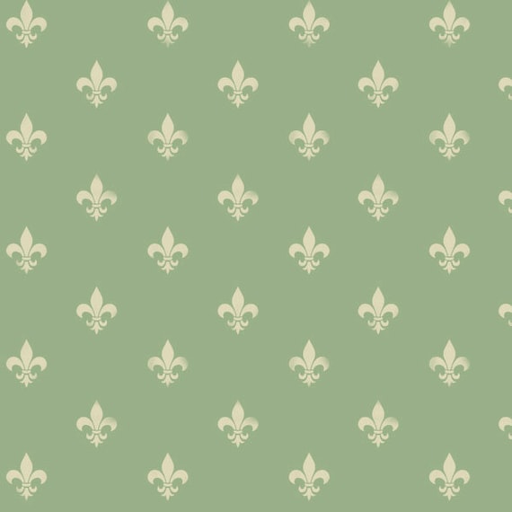 Fleur de lys wallpaper stencil French style home decorating