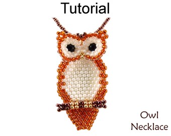 Beading Tutorial Pattern - Owl Necklace - Beaded Fall Autumn Jewelry - Simple Bead Patterns - Owl Necklace #15510