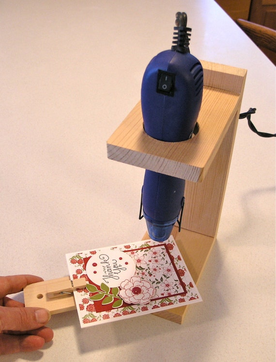 Embossing Heat Tool Holder and Rest with Spatula solid Pine