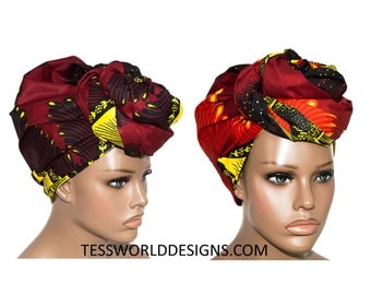 Head wrap , Maroon Plume , Head wrap Women , Head wrap Scarf , Headwrap , Head Wrap for Women , accessories , African Head wraps, HT154