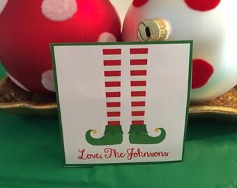 Christmas gift stickers, holiday gift labels, christmas elf labels, gift stickers, holiday gift tags, Christmas stickers, elf sticker,