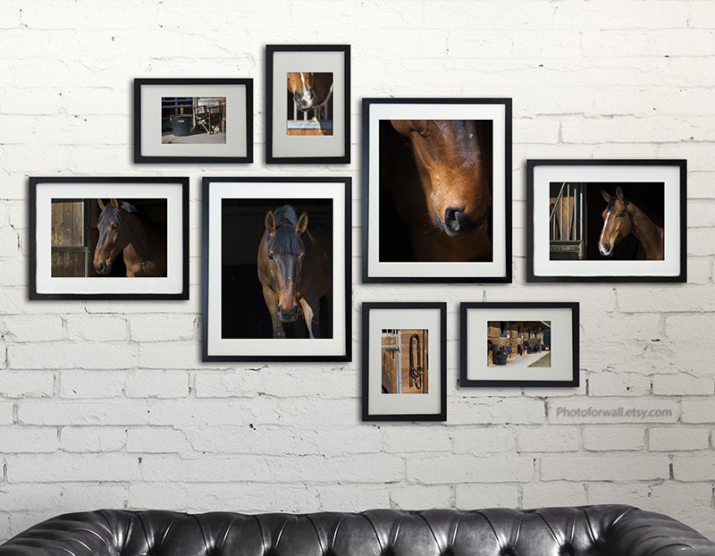 Gallery wall/Horse Photography wall art/Horse tack/large wall