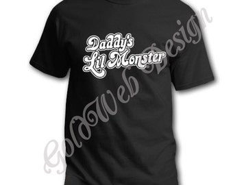 Suicide Squad, Harley Quinn, Daddy's Lil Monster T-shirt HTV Iron-On Applique - DIY