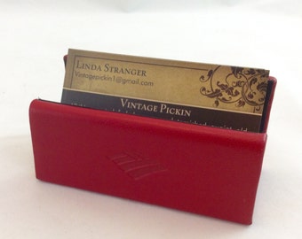 vintage business card holder for desk