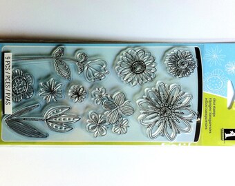 Inkadinkado Clear Stamp - Doodle Flowers 97622