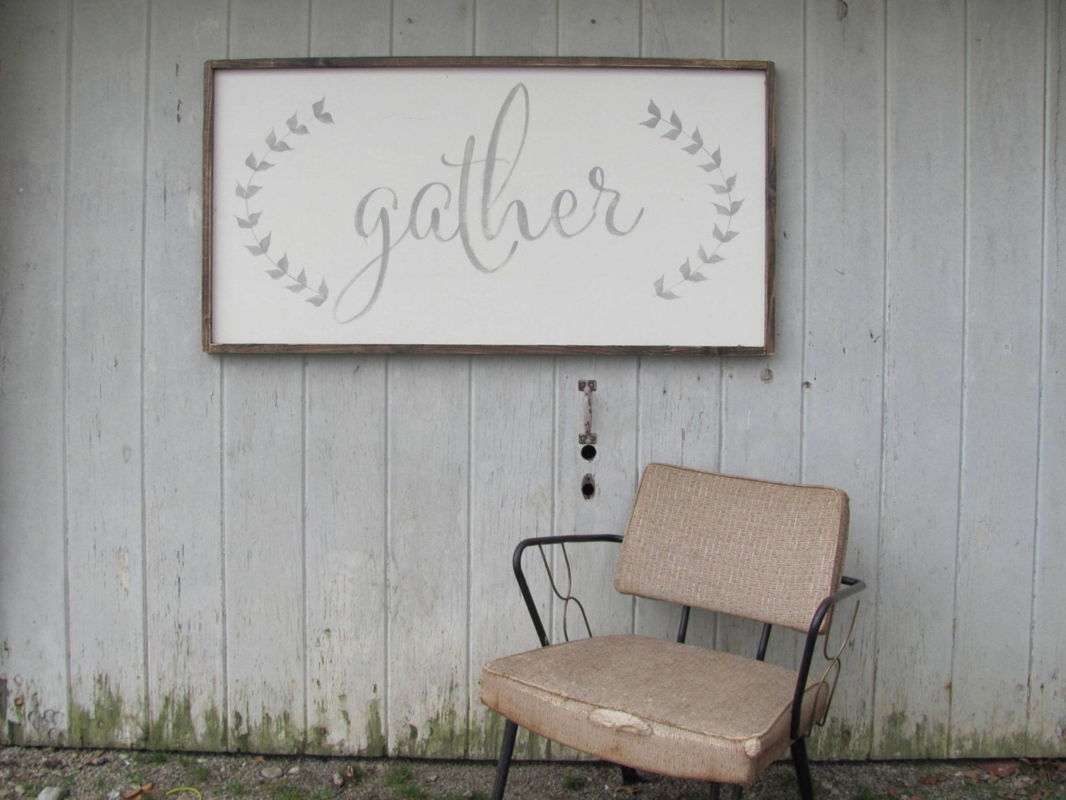 large gather sign by ourhousetoyours on Etsy