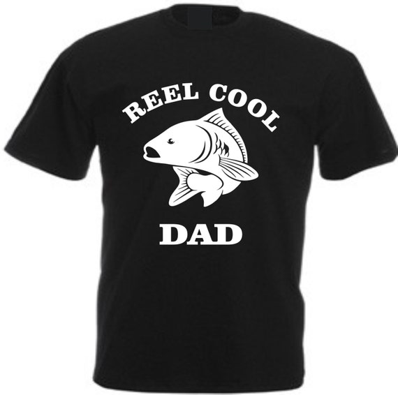 Download Reel Cool Dad Black or Green Fishing Cotton T-Shirt Funny Gift