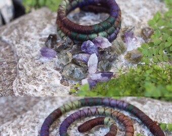 Dark Fairy Garden - custom length felt Spiralock - the Original Bendable dread tie