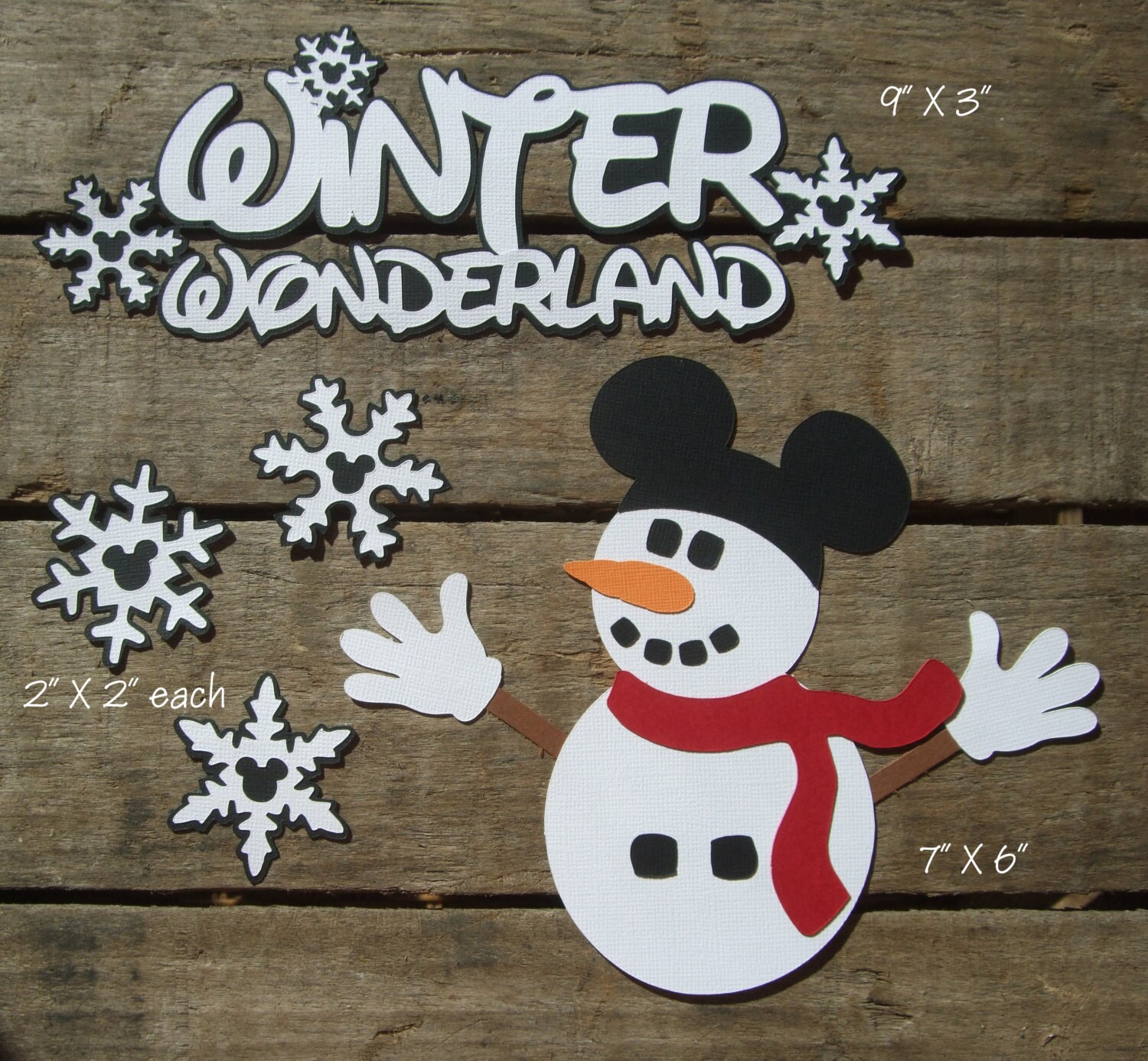 Disney Scrapbook Page Embellishments Winter by ScrapWithMeToo