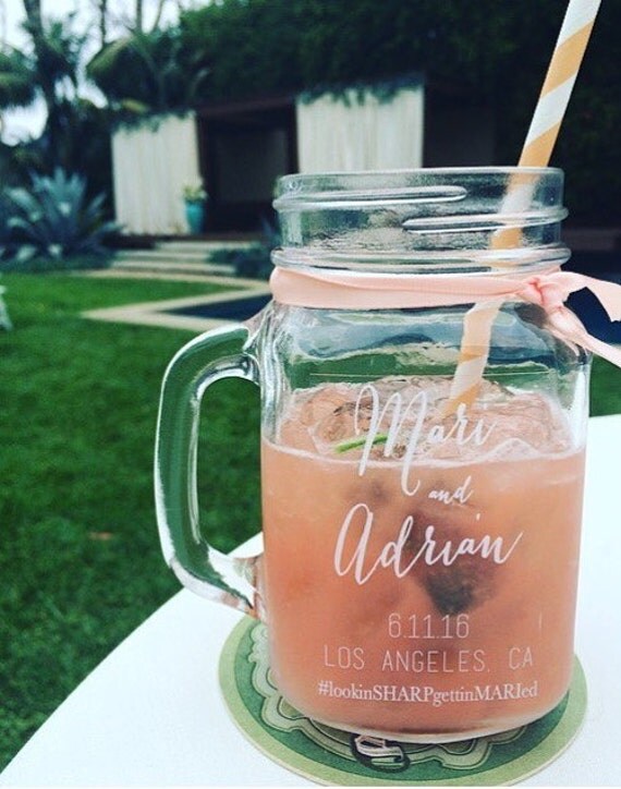 Custom Clear Wedding Labels Mason Jar Labels String Light