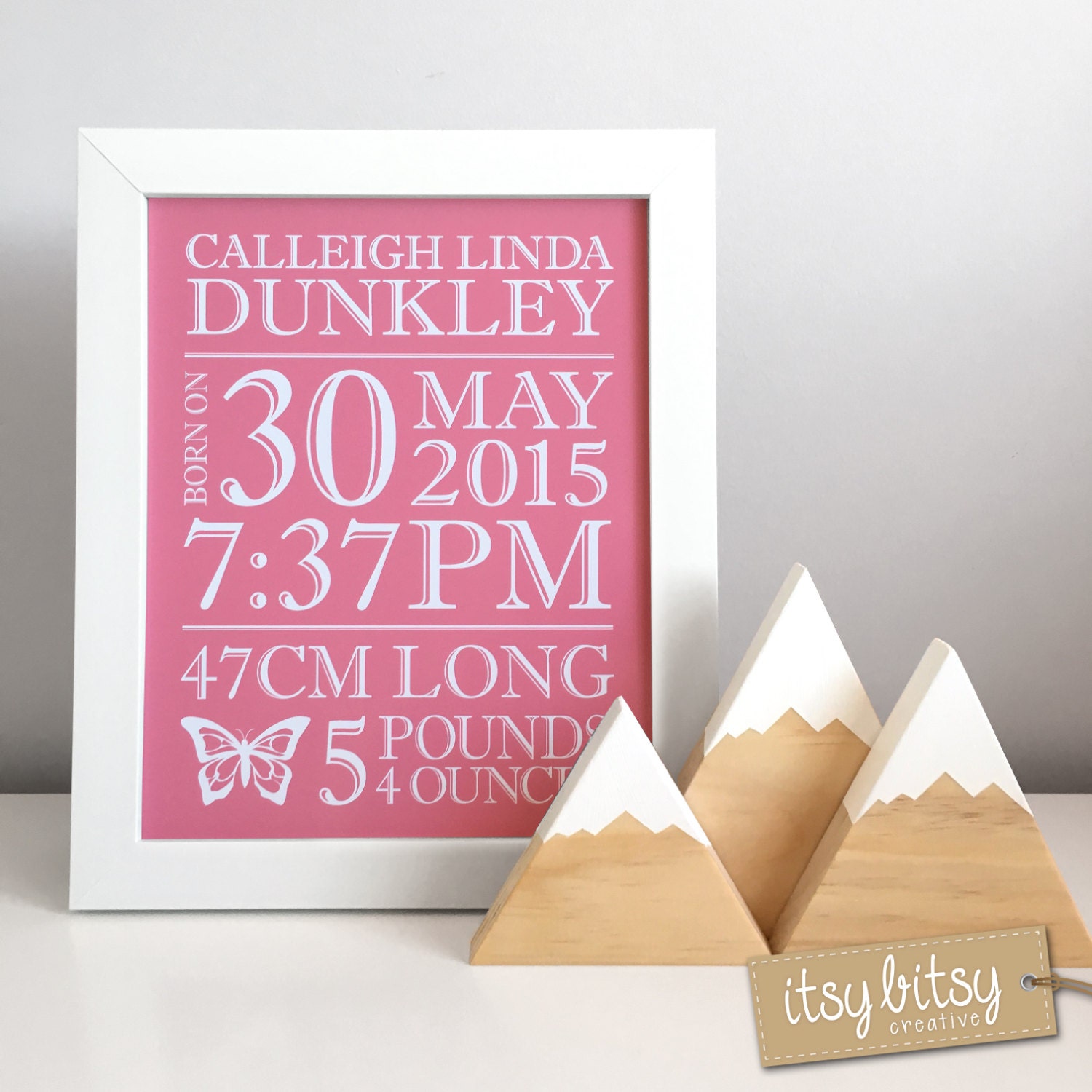 Nursery Decor Wooden Mountains Set of 2 or 3 Home Decor