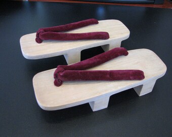 1960's Japanese geta wooden sandals , clogs, stringed sandals
