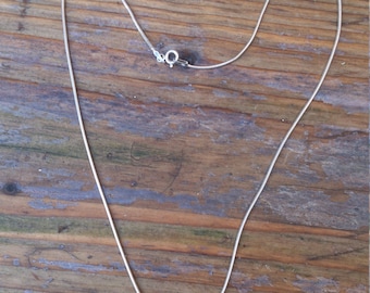 vintage sterling silver round cubic zirconia pendant and chain