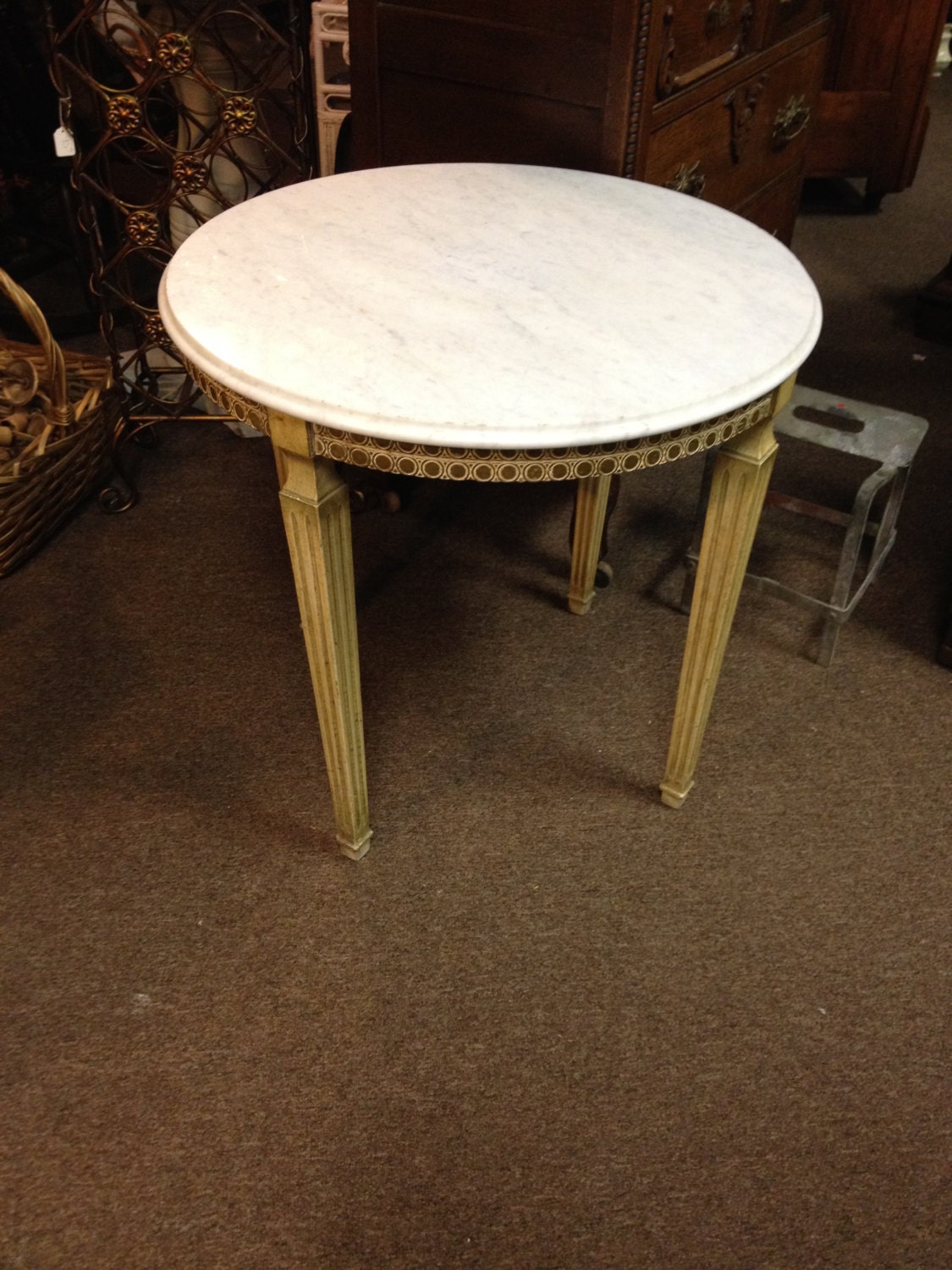 Marble Top End Table Made in Italy Haute Juice