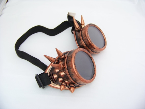 Spiked Copper Steampunk Goggles 4506 by ArtisticWeavers steampunk buy now online