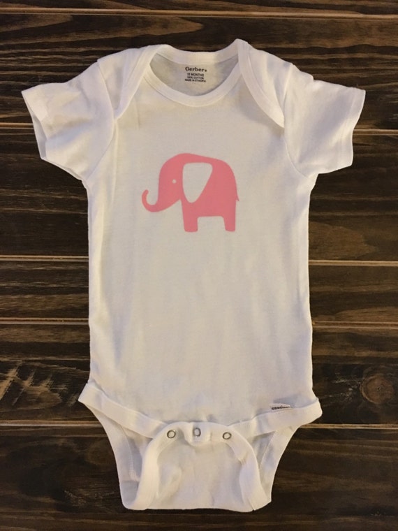 Baby elephant Onesie unisex personalized gift baby shower