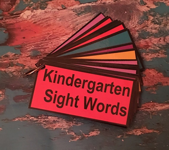 Kindergarten sight words flash cards teacher made resource