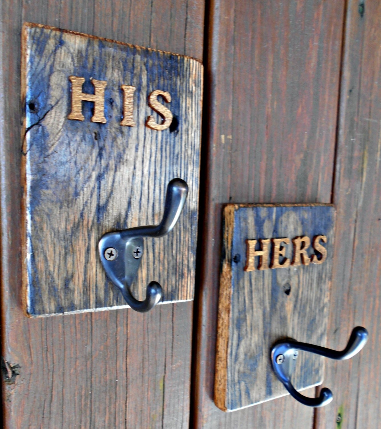His and Hers Towel Hooks Coat Hook Set Wedding Shower Gift