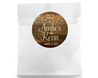 Wedding Favor Stickers Personalized Wedding Favor Labels After you purchase please put in the buyer notes what names