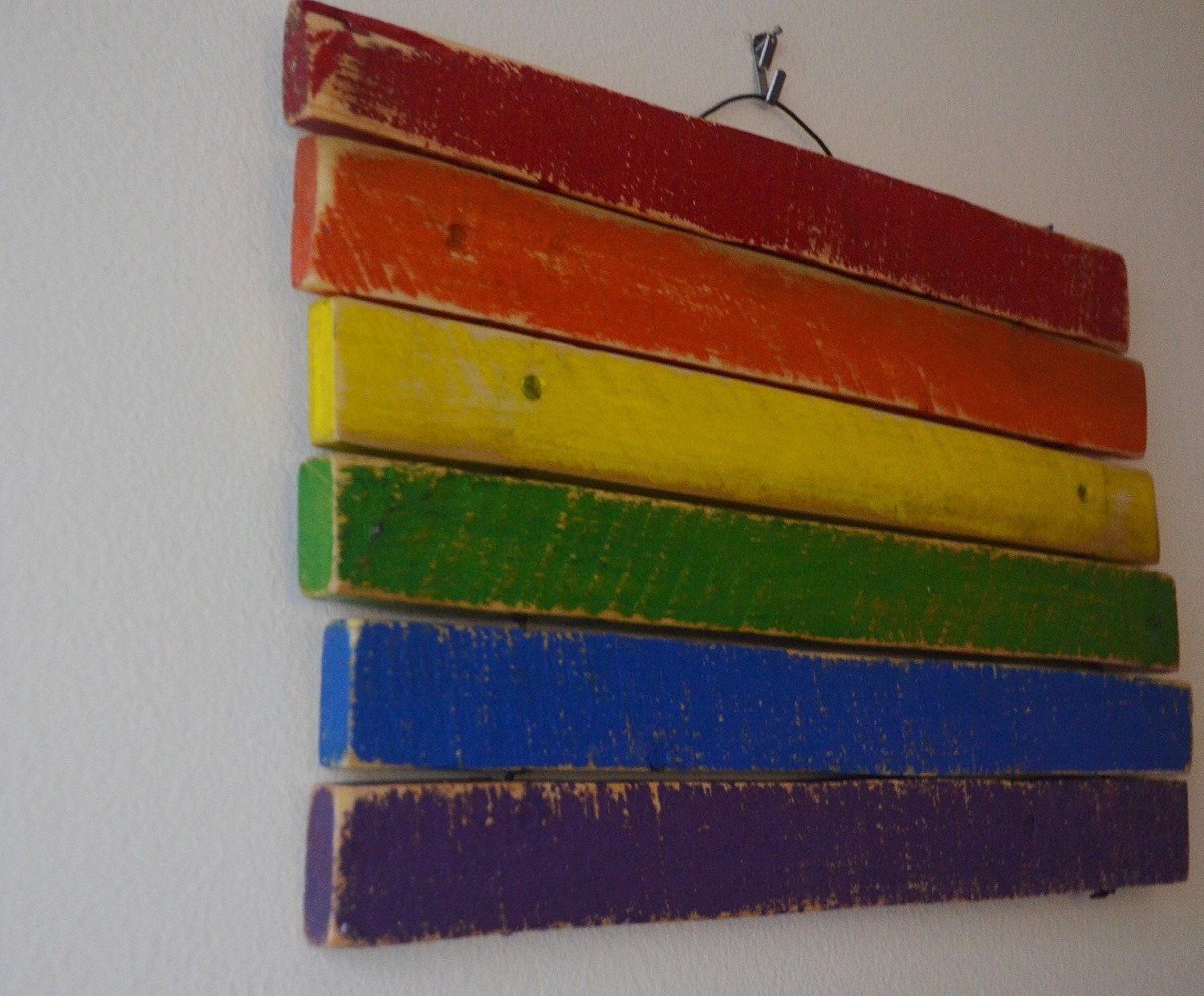 FREE SHIPPINGRainbow Pride Flag reclaimed wood wall decor