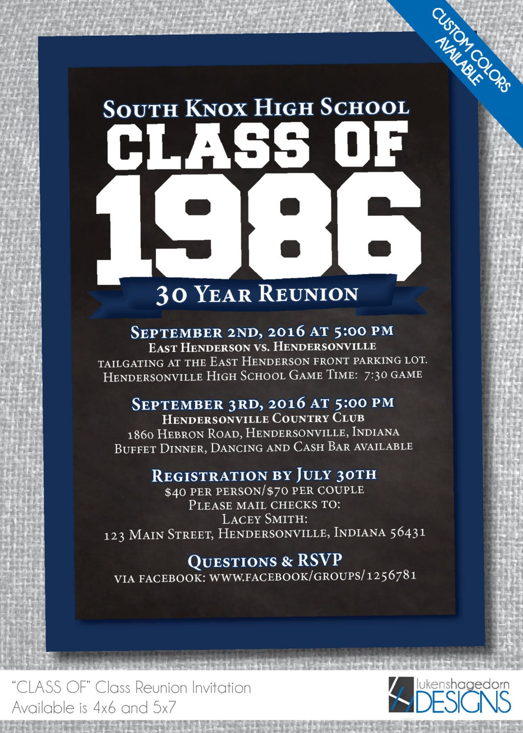 50Th High School Reunion Invitations 5