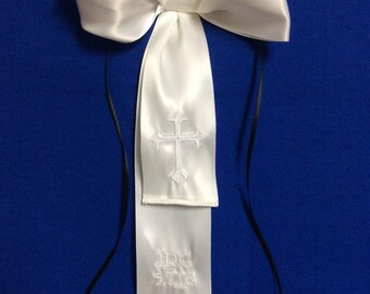Personalized First Communion Banner with Ornate Embroidered