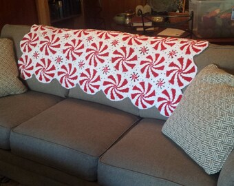 Crochet Peppermint Throw Blanket