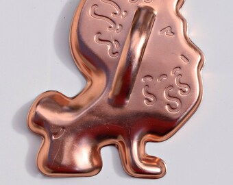 Beautiful vintage Copper metal Dutch Lion cookie cutter.