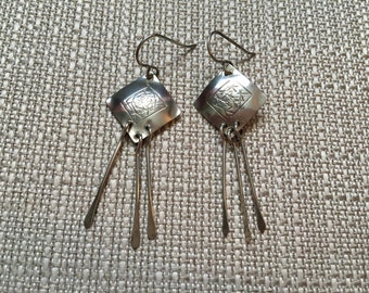 Vintage ROGGIO Sterling Silver Abstract Dangle Earrings