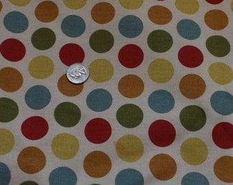Large Piece Polka Dot Upholstery Fabric Multi Color 3yds 33" x 44" Sewing Crafts