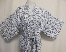 cotton floral robe kimono