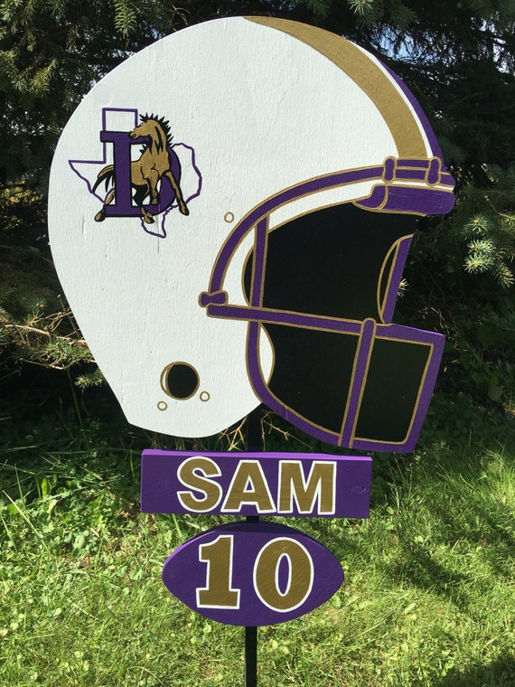 Items similar to Football helmet with name & Custom, handmade