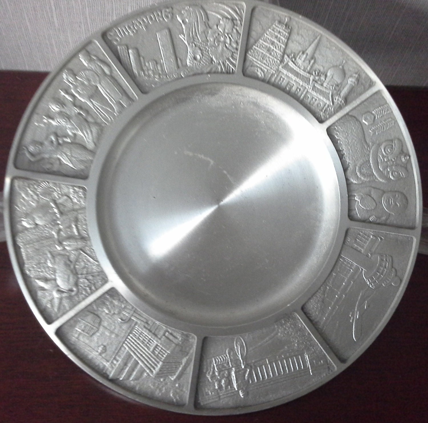 Singapore pewter plate by Royal Selangor