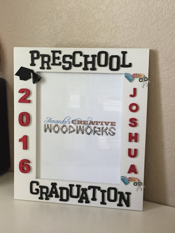 Preschool Frame 8x10 Preschool Graduation by AmandasWoodWorks