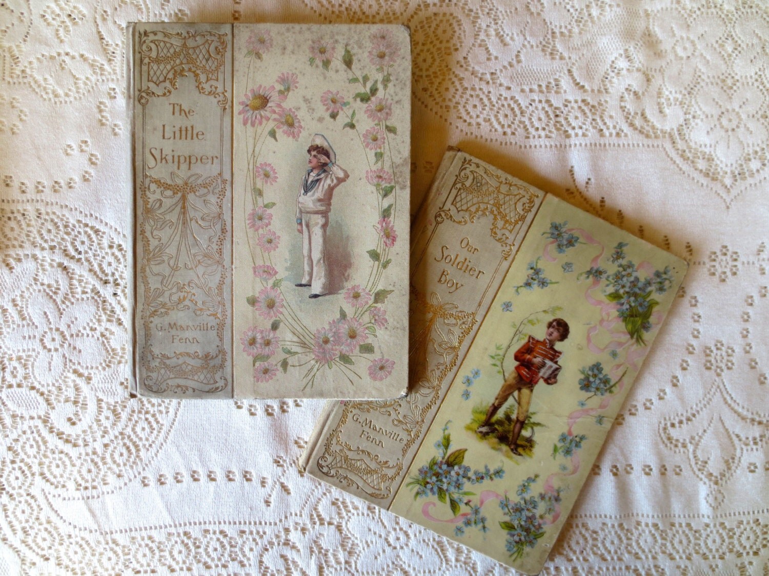 Victorian Shabby Chic Antique Books. Childrens Books. G