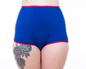 Blueberry High Waisted Period Panties, Bleed on a Politician! Customizable, Feminist Underwear