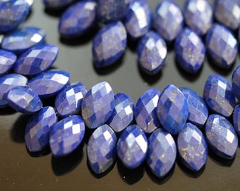 Lapis Lazuli Faceted Marquise Briolettes, 12 - 13 mm, Half Strand, 22 beads GM1901FM/12, #316