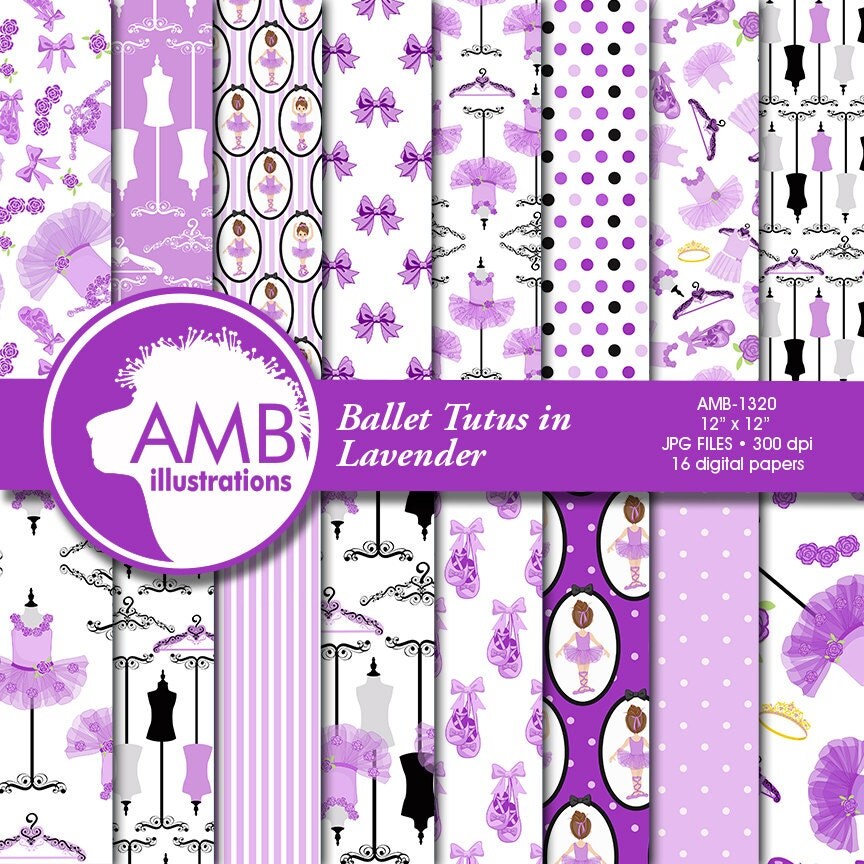 Ballerina Scrapbook Papers Ballet Digital Papers Ballet 