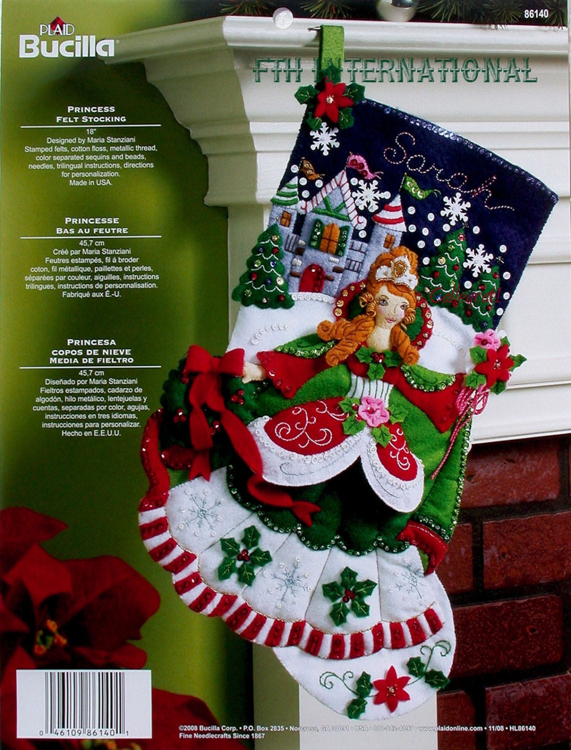 bucilla princess ~ 18" felt christmas stocking kit #86140 castle bucilla princess ~ 18" felt christmas stocking kit #86140 castle