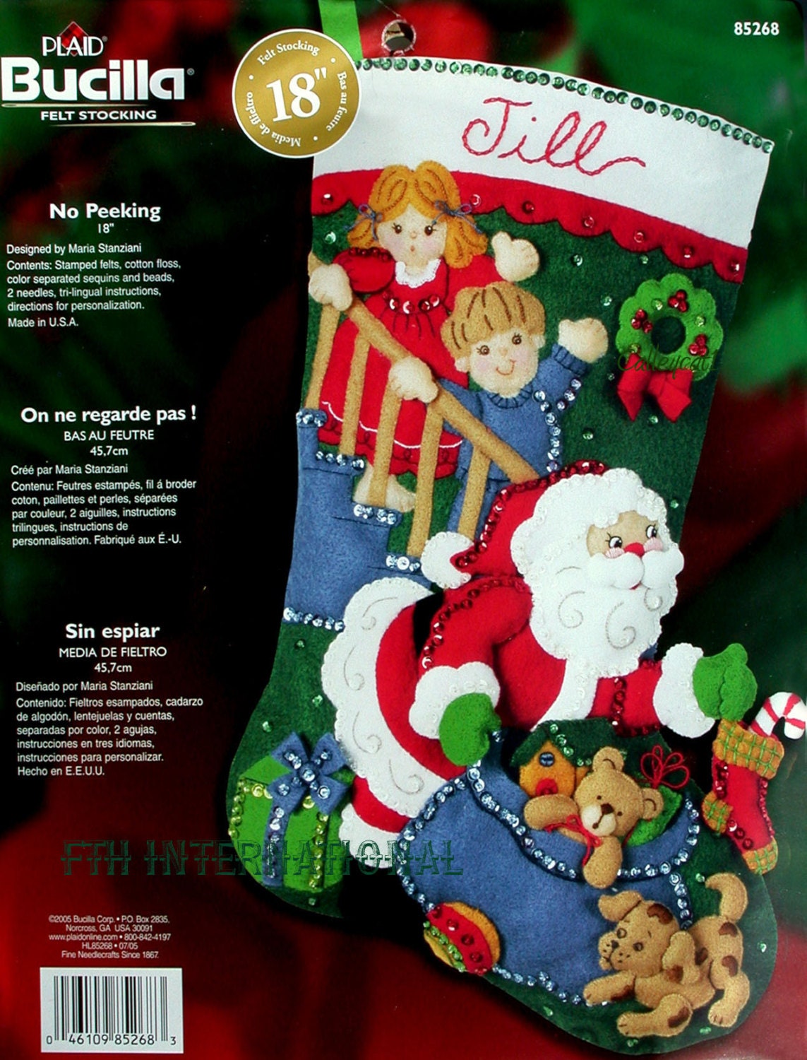 Bucilla No Peeking 18 Felt Christmas Stocking Kit