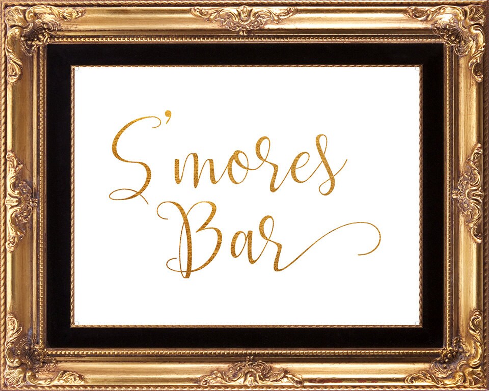 printable Smores Bar sign Smores bar sign smores bar digital