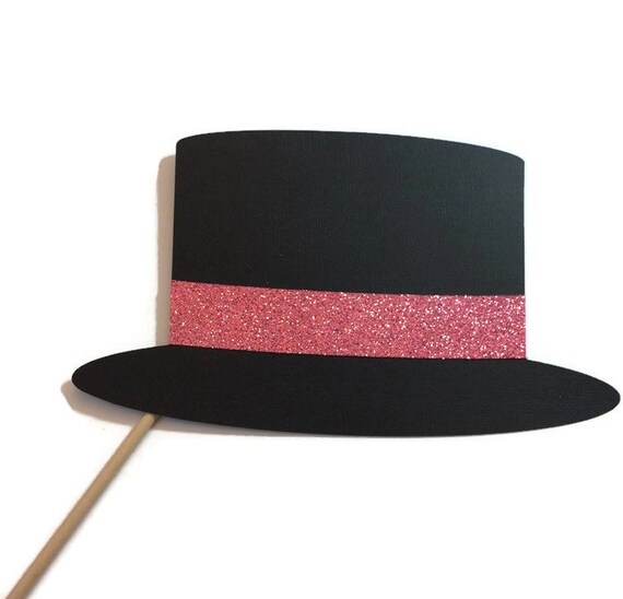 Photo Booth Prop Top Hat with Glitter Photo Booth Props