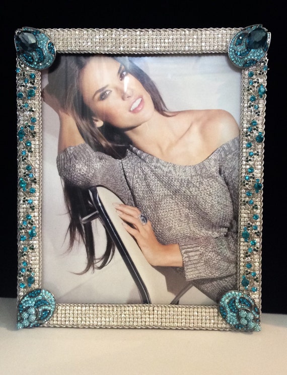 Items similar to Handmade Unique Crystal Frame, Large Handmade Clear