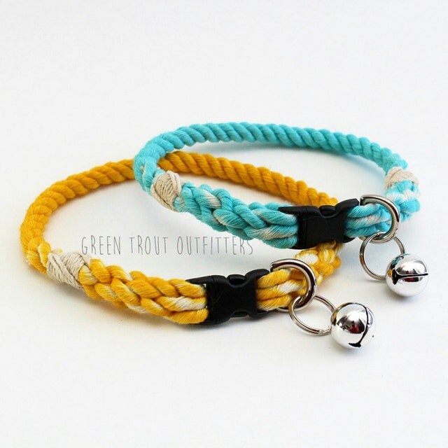 Custom Soft Rope Dog Leashes Collars & by GreenTroutOutfitters